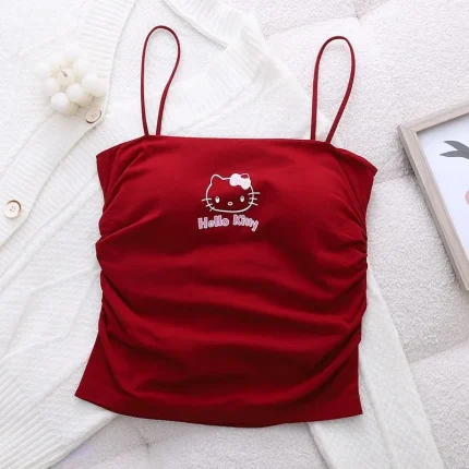 Hellokitty Original Versatile Camisole for Women with Adjustable Shoulder Straps and Built-In Bra Pads, Sexy Camisole